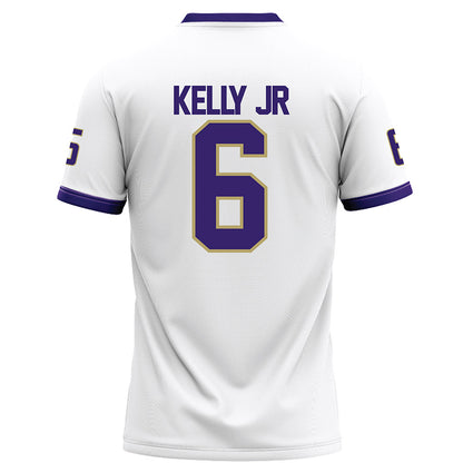 JMU - NCAA Football : DJ Kelly Jr - White Football Jersey-1
