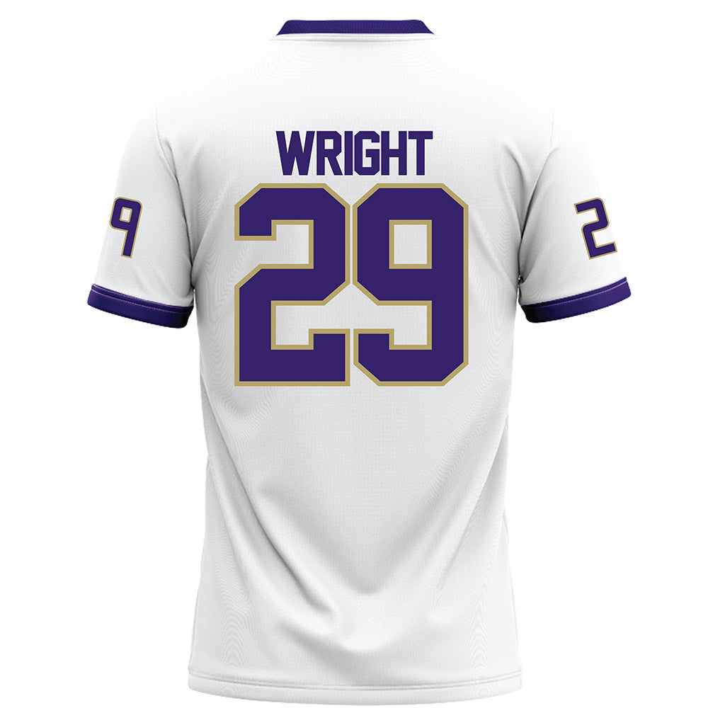 JMU - NCAA Football : KJ Wright - White Football Jersey-1