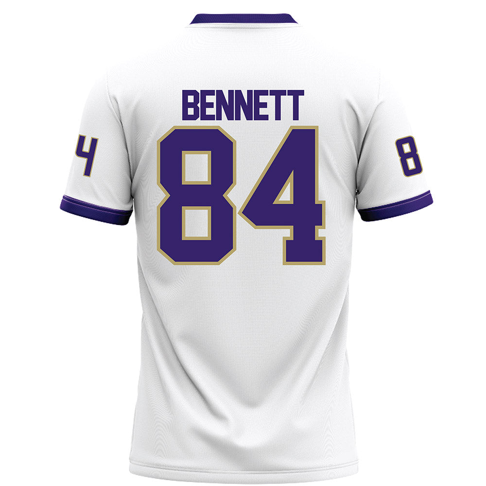 JMU - NCAA Football : Andrew Bennett - White Football Jersey-1