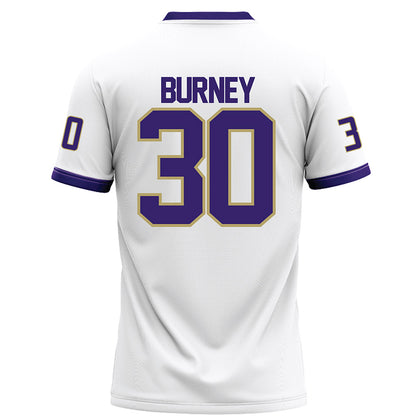 JMU - NCAA Football : Trace Burney - White Football Jersey-1
