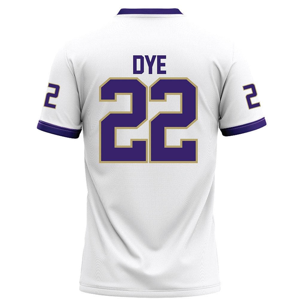 JMU - NCAA Football : Trashon Dye - White Football Jersey-1