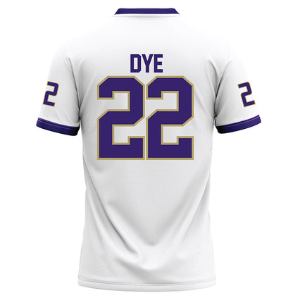 JMU - NCAA Football : Trashon Dye - White Football Jersey-1