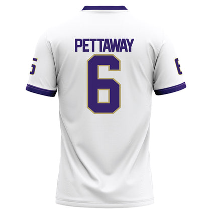 JMU - NCAA Football : George Pettaway - White Football Jersey-1