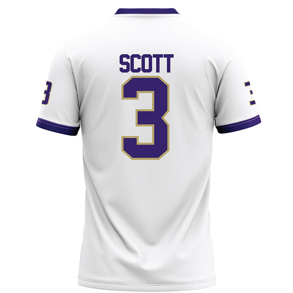 JMU - NCAA Football : Corey Scott - White Football Jersey-1