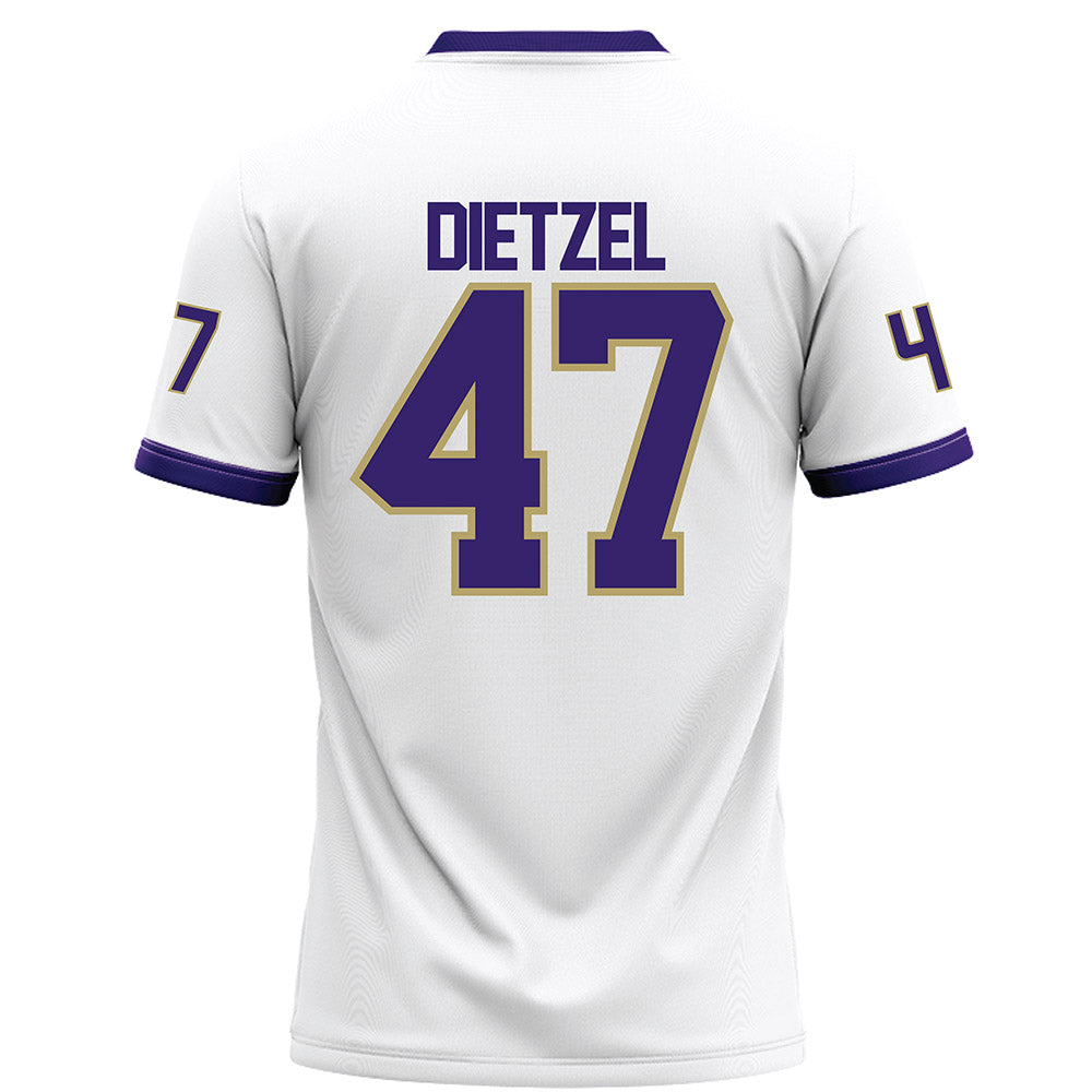 JMU - NCAA Football : Mitchell Dietzel - White Football Jersey-1