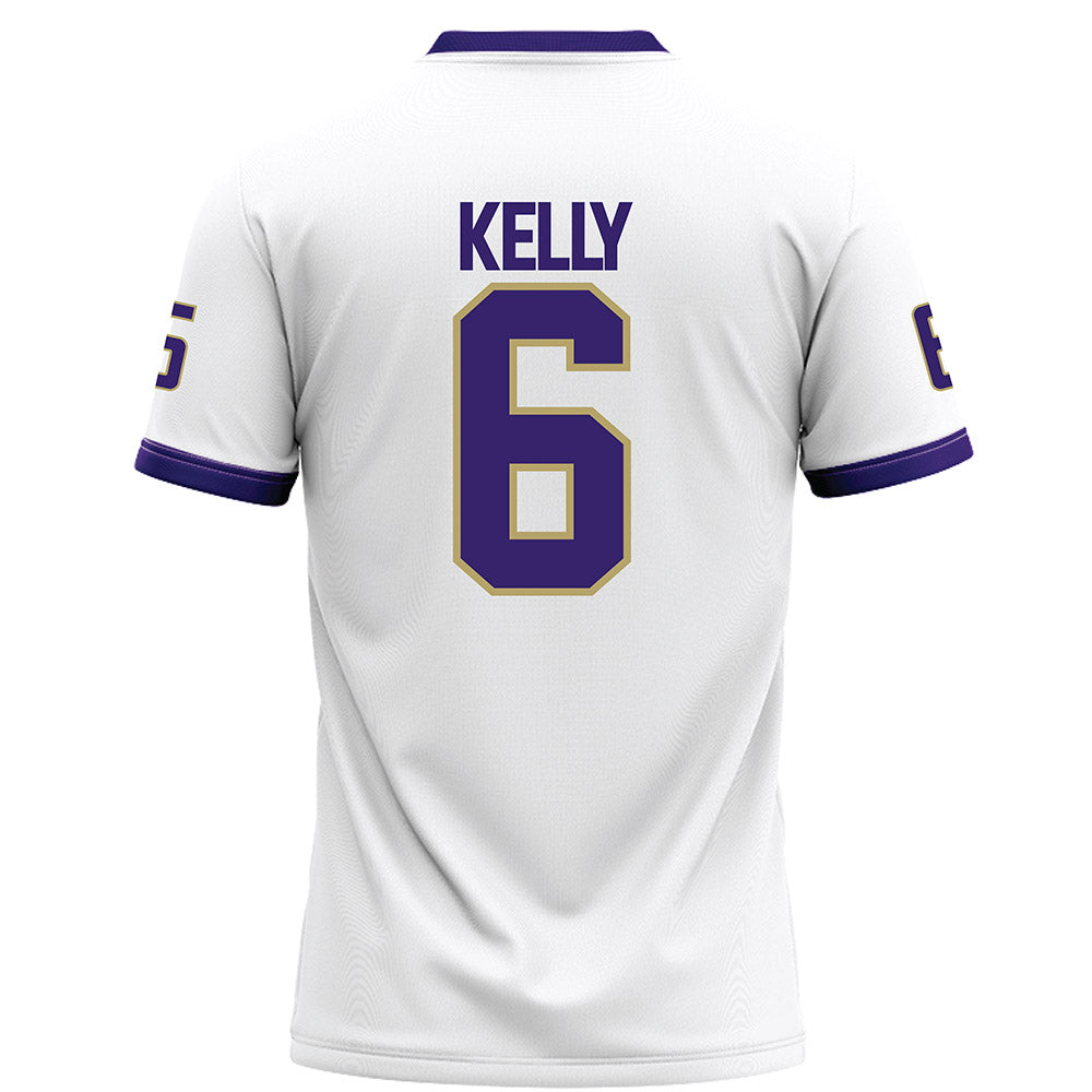 JMU - NCAA Football : DJ Kelly - White Football Jersey-1