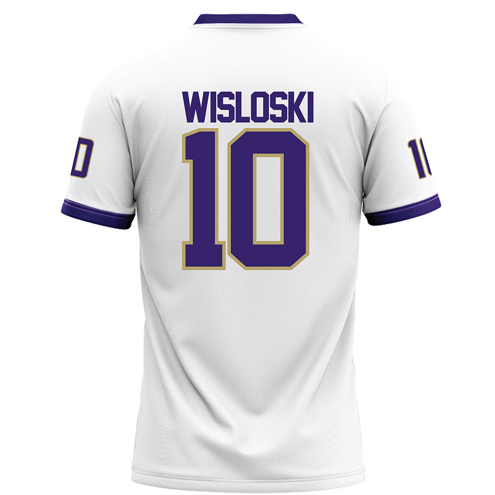 JMU - NCAA Football : Braeden Wisloski - White Football Jersey-1