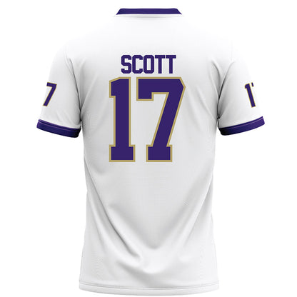 JMU - NCAA Football : Michael Scott - White Football Jersey-1