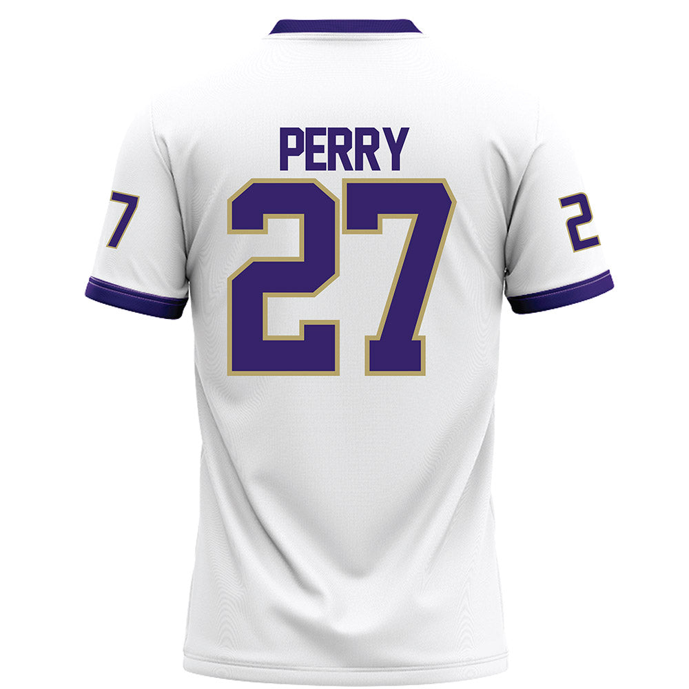 JMU - NCAA Football : Josiah Perry - White Football Jersey-1