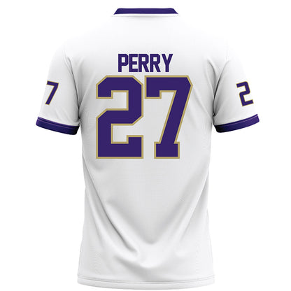 JMU - NCAA Football : Josiah Perry - White Football Jersey-1