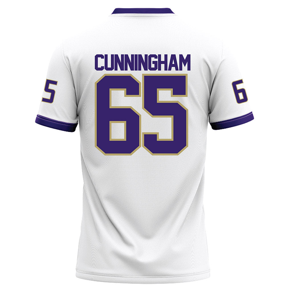 JMU - NCAA Football : Parker Cunningham - White Football Jersey-1