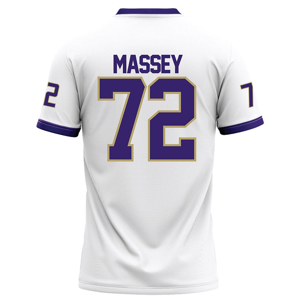 JMU - NCAA Football : Kaedin Massey - White Football Jersey-1