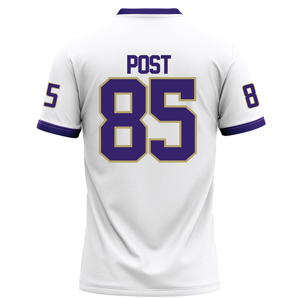 JMU - NCAA Football : Ryder Post - White Football Jersey-1