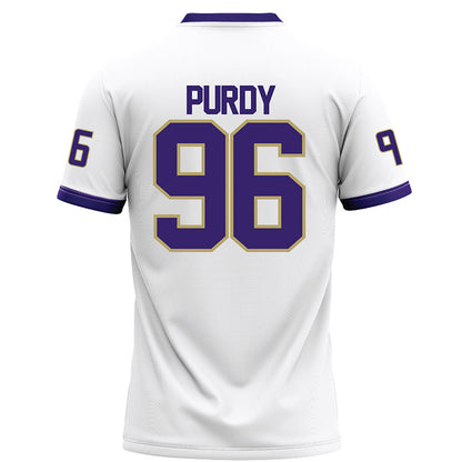 JMU - NCAA Football : Cole Purdy - White Football Jersey-1