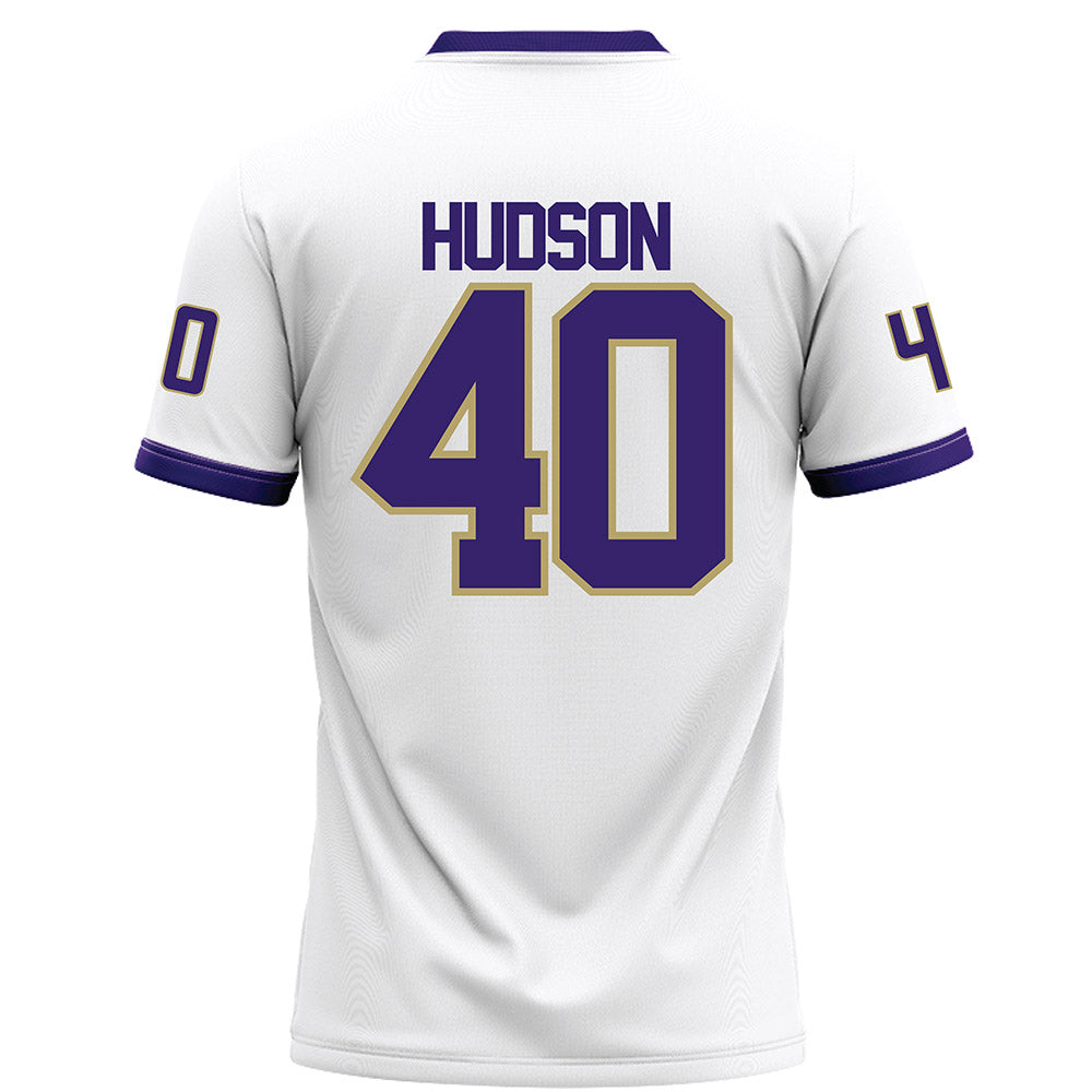 JMU - NCAA Football : Zion Hudson - White Football Jersey-1