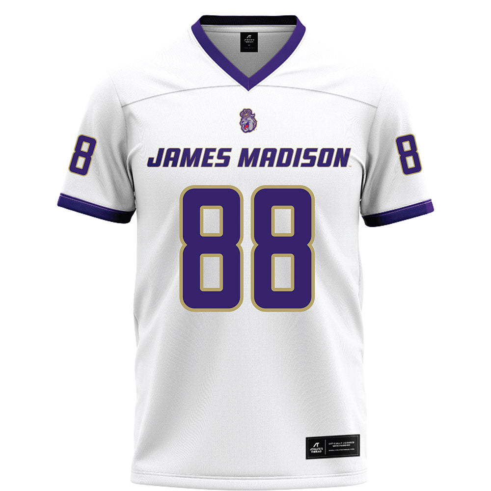JMU - NCAA Football : Dylan Williams - White Football Jersey-0