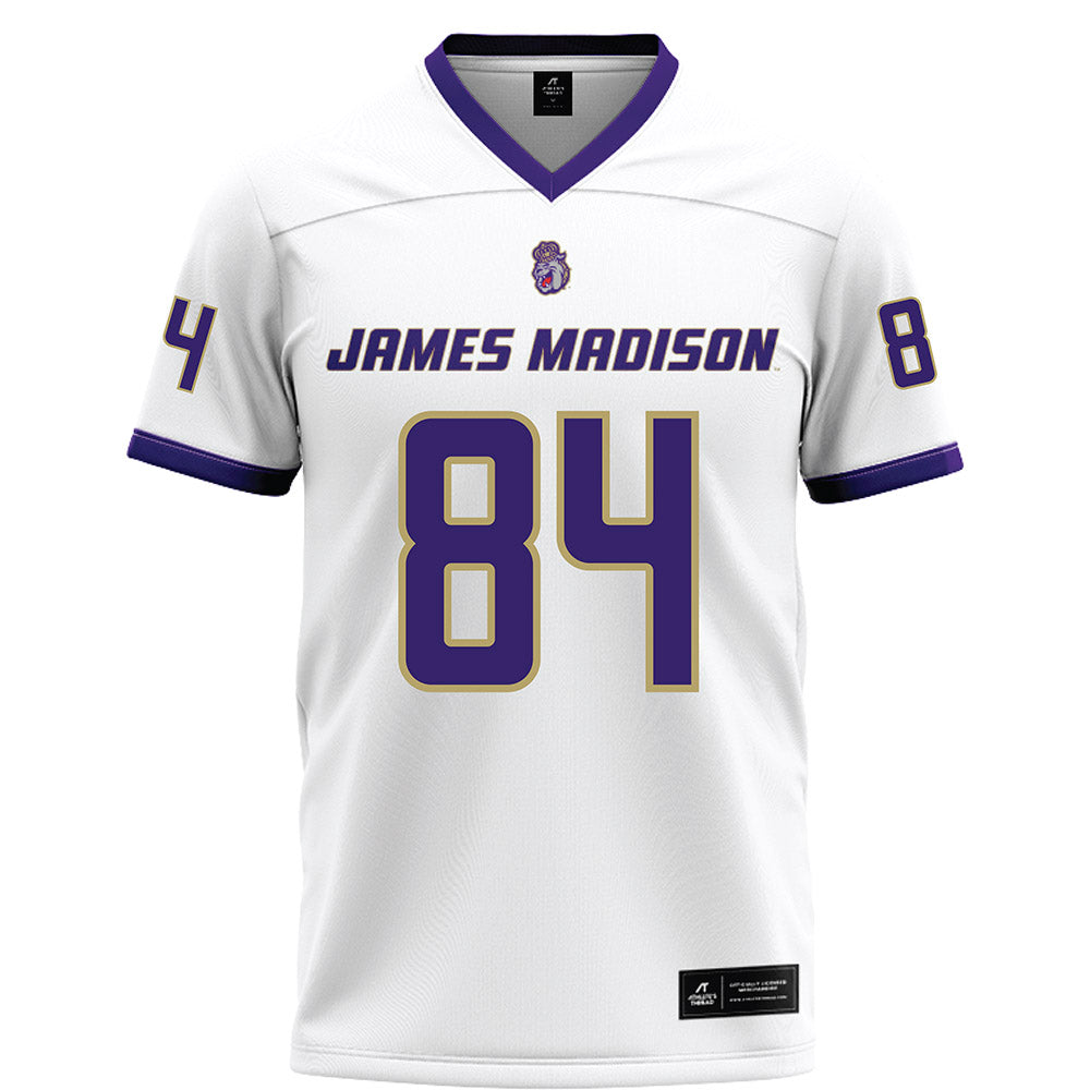 JMU - NCAA Football : Andrew Bennett - White Football Jersey-0