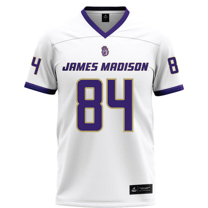 JMU - NCAA Football : Andrew Bennett - White Football Jersey-0