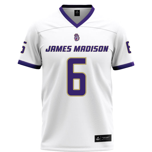 JMU - NCAA Football : George Pettaway - White Football Jersey-0