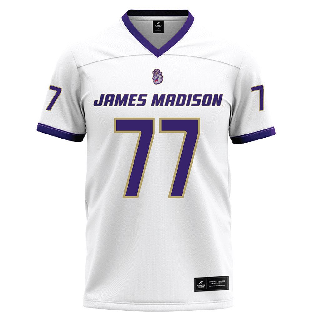 JMU - NCAA Football : Daniel Fox JR - White Football Jersey-0