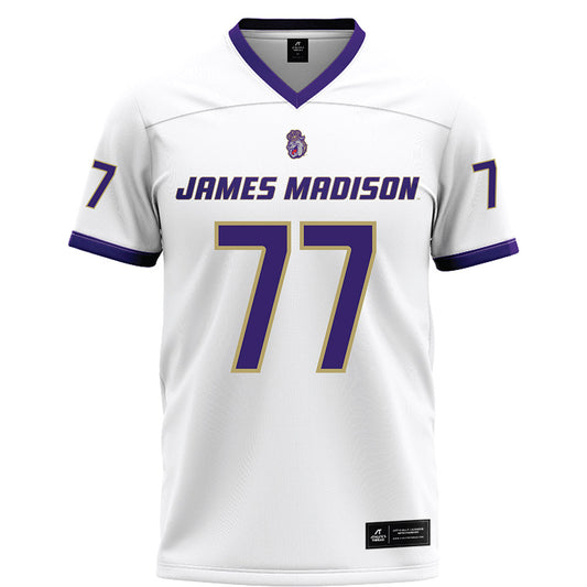 JMU - NCAA Football : Daniel Fox JR - White Football Jersey-0