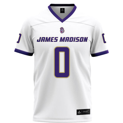JMU - NCAA Football : Cole Keller - White Football Jersey-0