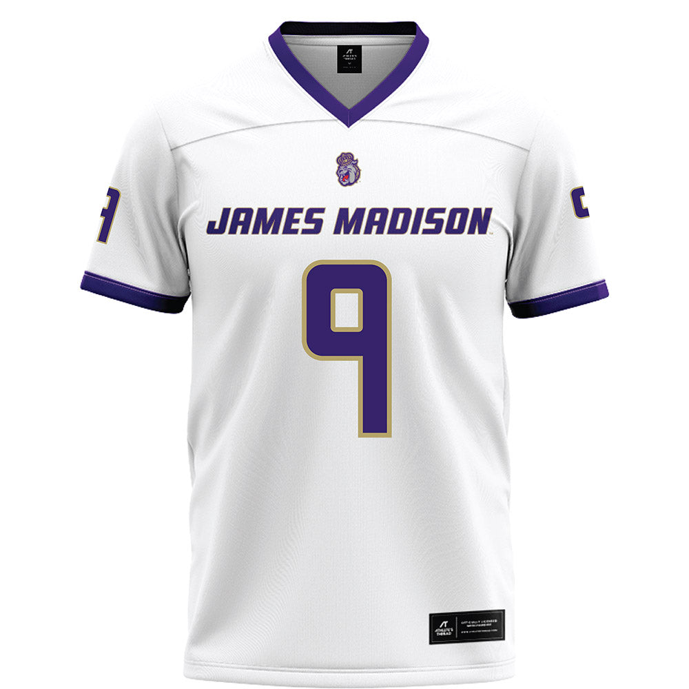 JMU - NCAA Football : Keitrone Simpson - White Football Jersey-0