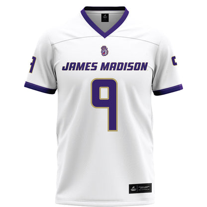 JMU - NCAA Football : Keitrone Simpson - White Football Jersey-0