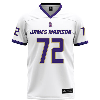 JMU - NCAA Football : Kaedin Massey - White Football Jersey-0