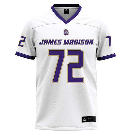 JMU - NCAA Football : Kaedin Massey - White Football Jersey-0