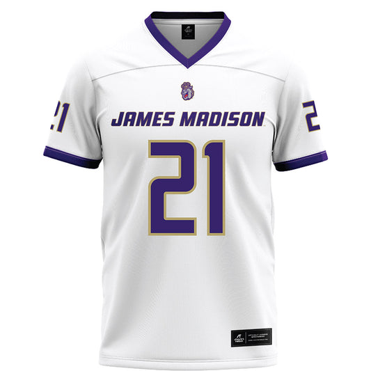 JMU - NCAA Football : Jackson McCarter - White Football Jersey-0