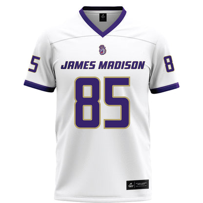 JMU - NCAA Football : Ryder Post - White Football Jersey-0