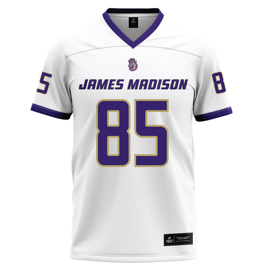JMU - NCAA Football : Ryder Post - White Football Jersey-0