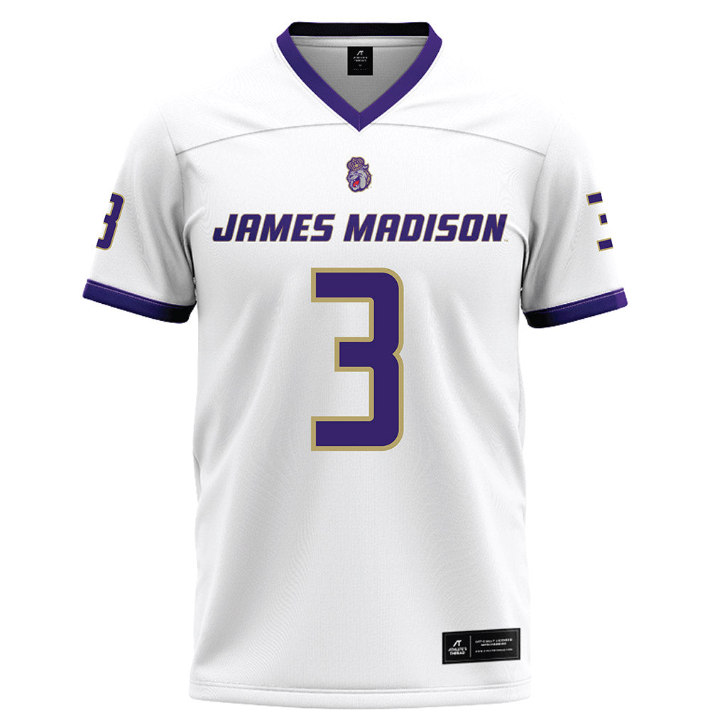 JMU - NCAA Football : Corey Scott - White Football Jersey-0