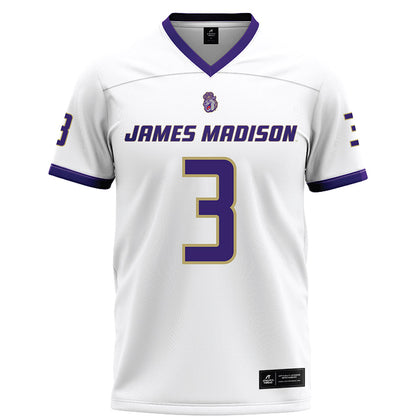 JMU - NCAA Football : Corey Scott - White Football Jersey-0