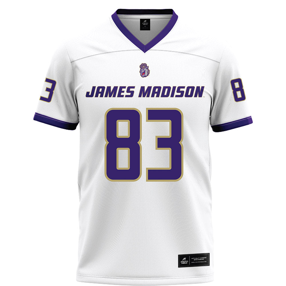 JMU - NCAA Football : Chase Miller - White Football Jersey-0