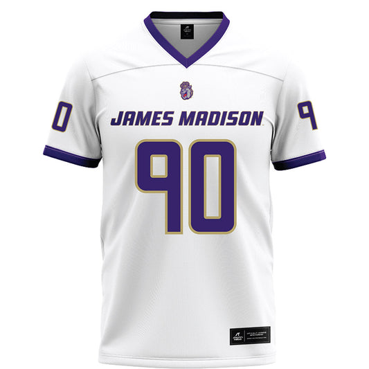 JMU - NCAA Football : Terry Lockett Jr. - White Football Jersey-0