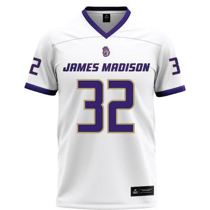 JMU - NCAA Football : Chase Miller - White Football Jersey-0