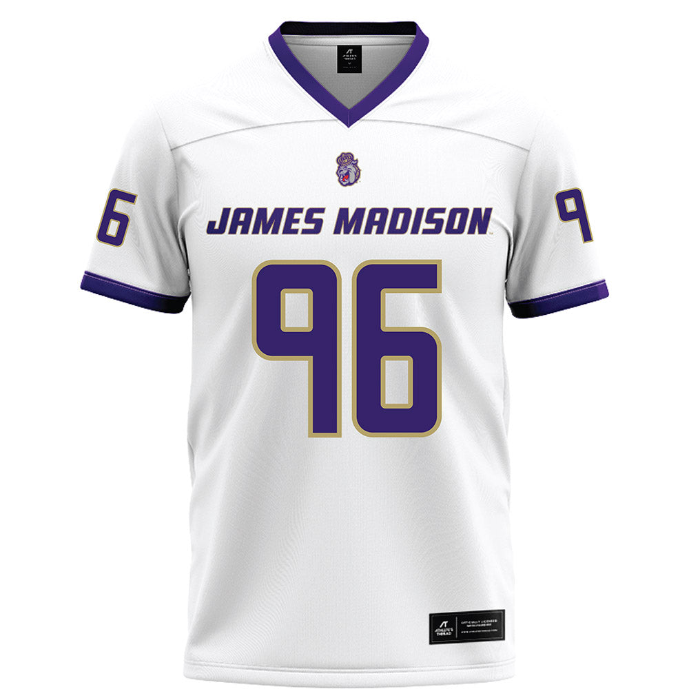 JMU - NCAA Football : Cole Purdy - White Football Jersey-0