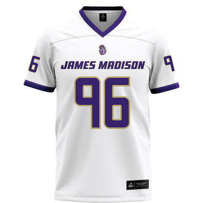 JMU - NCAA Football : Cole Purdy - White Football Jersey-0