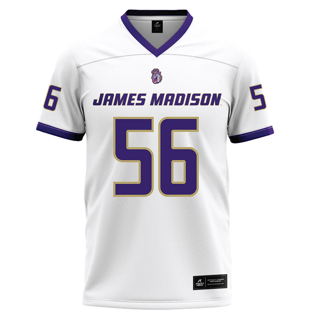 JMU - NCAA Football : Tyler Brown - White Football Jersey-0