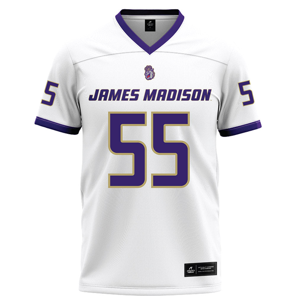 JMU - NCAA Football : JaKobe Campbell - White Football Jersey-0