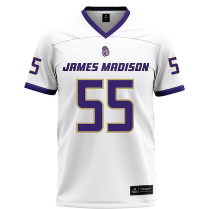 JMU - NCAA Football : JaKobe Campbell - White Football Jersey-0