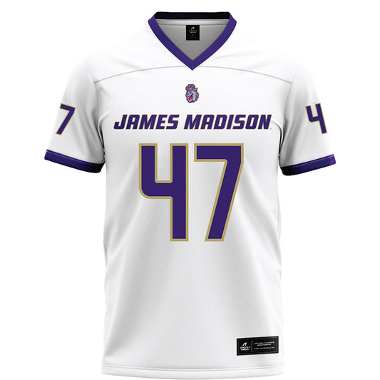 JMU - NCAA Football : Mitchell Dietzel - White Football Jersey-0