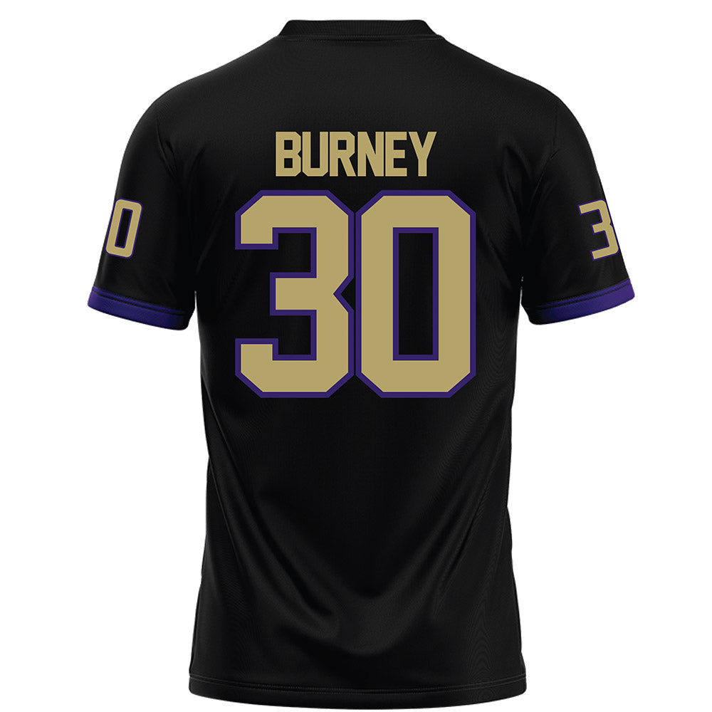 JMU - NCAA Football : Trace Burney - Black Football Jersey-1