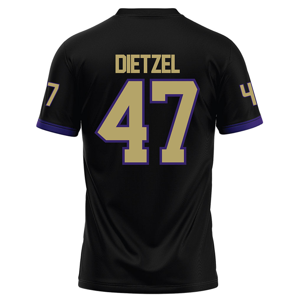 JMU - NCAA Football : Mitchell Dietzel - Black Football Jersey-1
