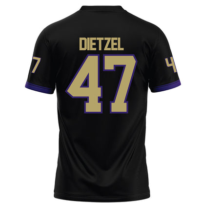 JMU - NCAA Football : Mitchell Dietzel - Black Football Jersey-1