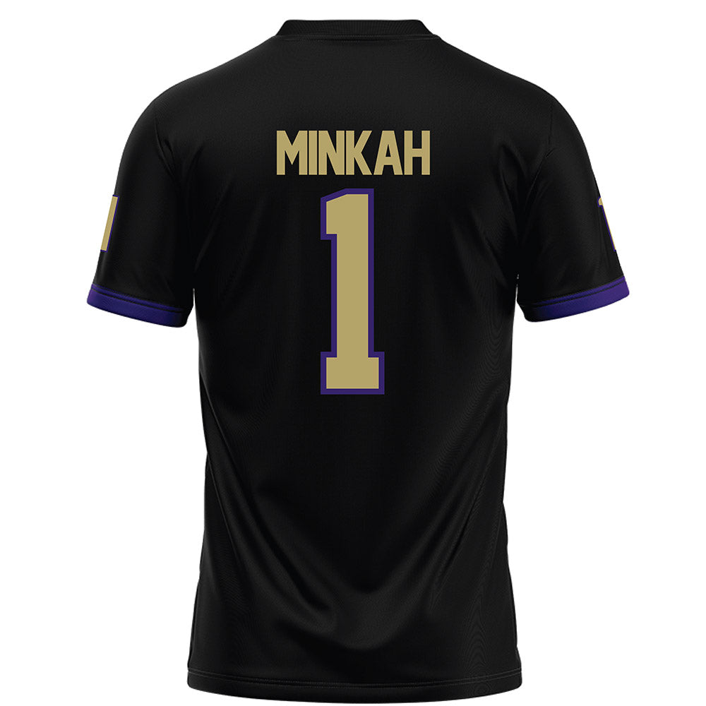 JMU - NCAA Football : Damier Minkah - Black Football Jersey-1