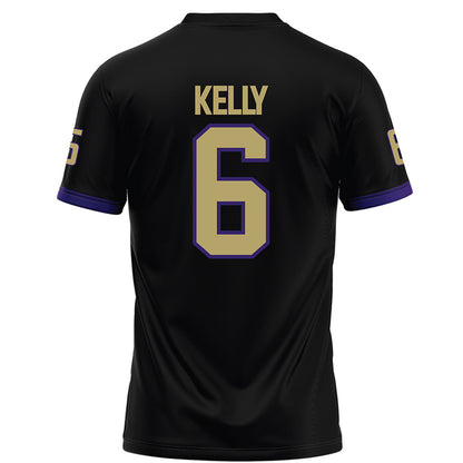 JMU - NCAA Football : DJ Kelly - Black Football Jersey-1