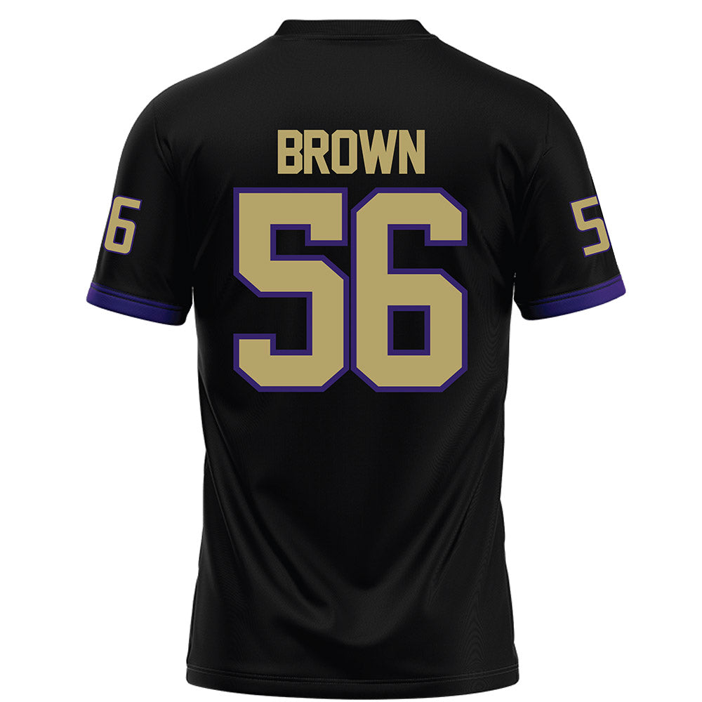 JMU - NCAA Football : Tyler Brown - Black Football Jersey-1